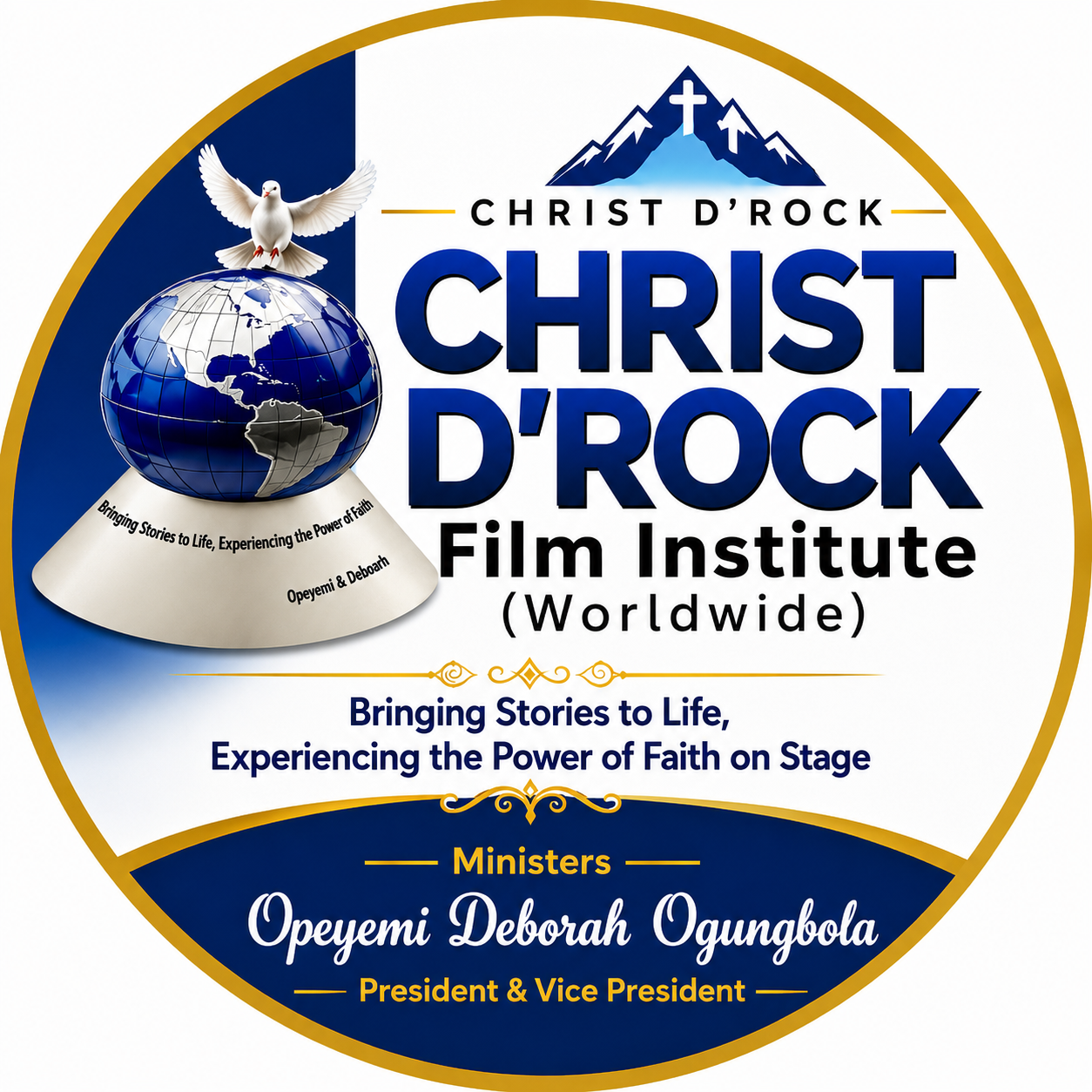 Official circular emblem of Christ D'Rock Film Institute Worldwide